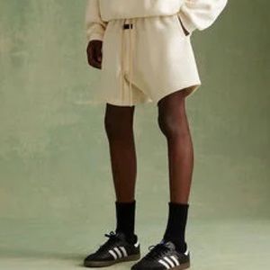 SOLD Fear of God Essentials Cloud Dancer Sweat Shorts FOG White Cream